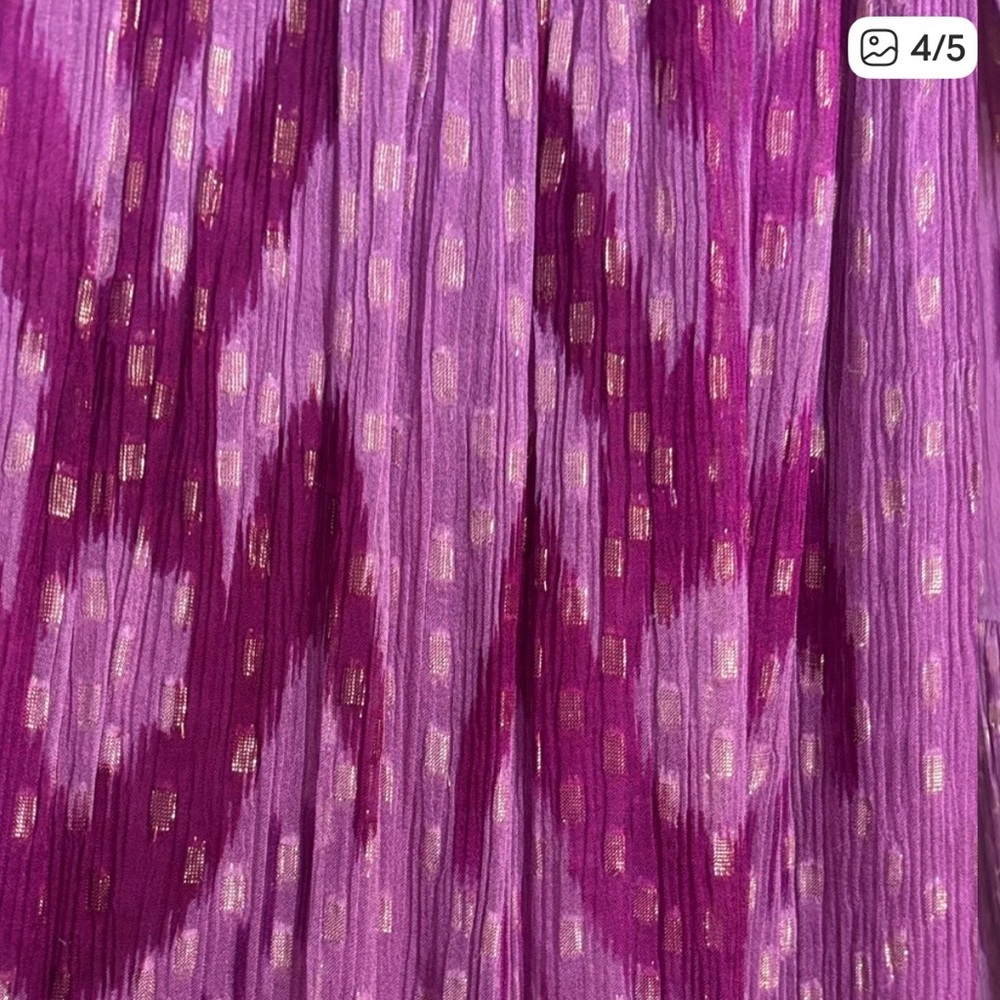 Oliphant Purple Patterned Maxi Dress - Picture 3 of 4